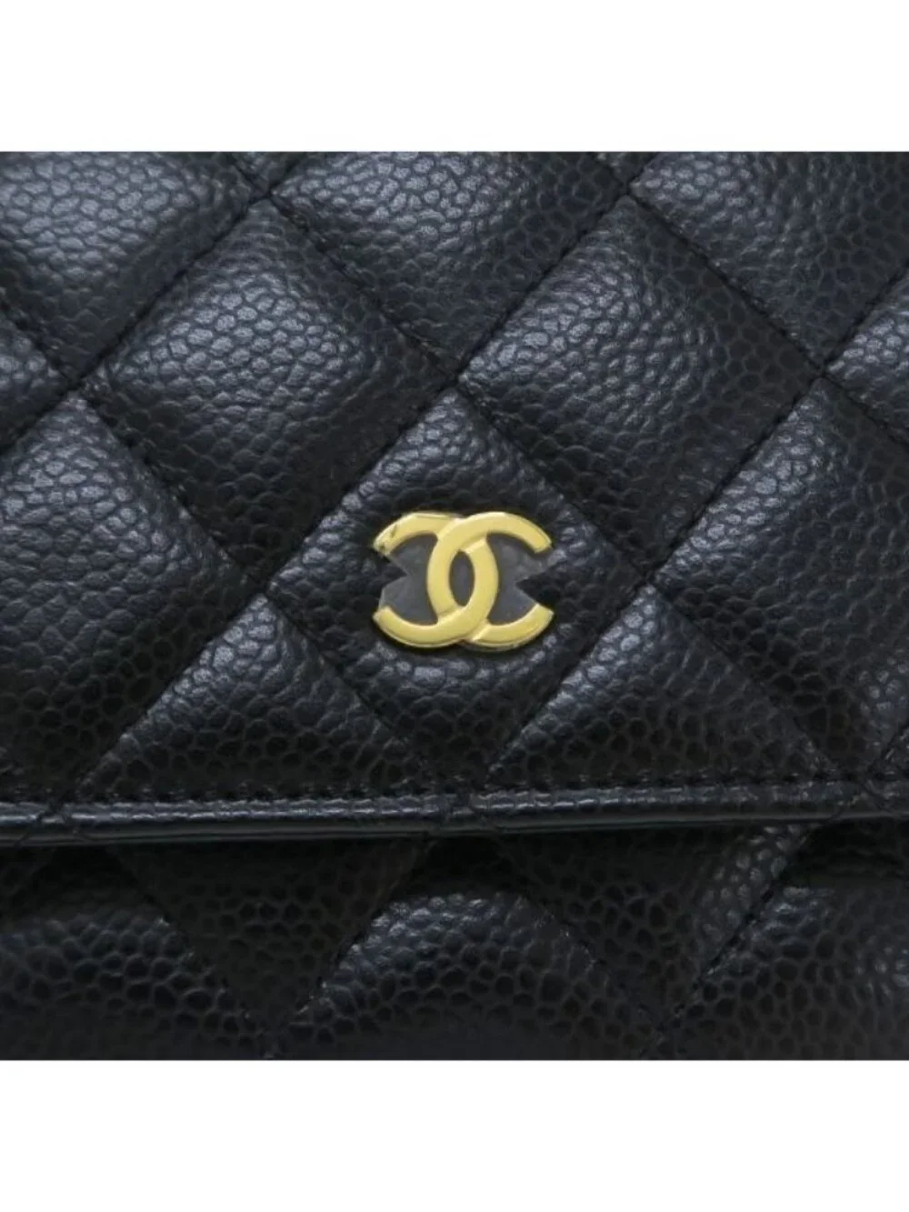 Chanel Caviar Quilted Chain Wallet Shoulder